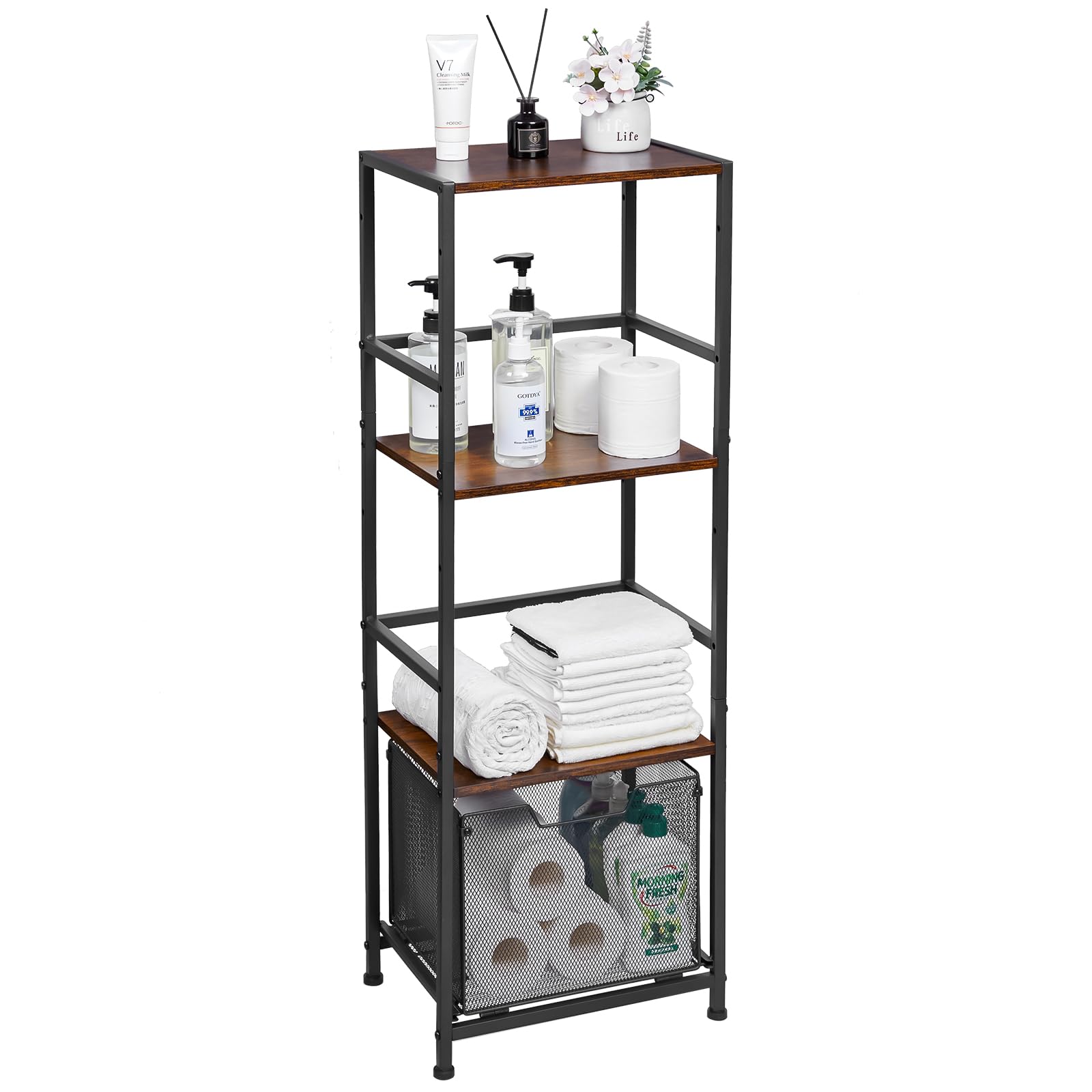 【送料無料】Iron × Wood 4D Shelf 送料無料】Iron × Wood 4D Shelf